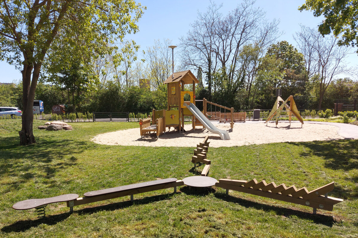 View of the entire playground