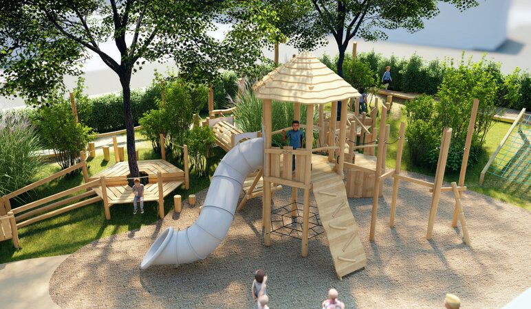 Digital view on playground