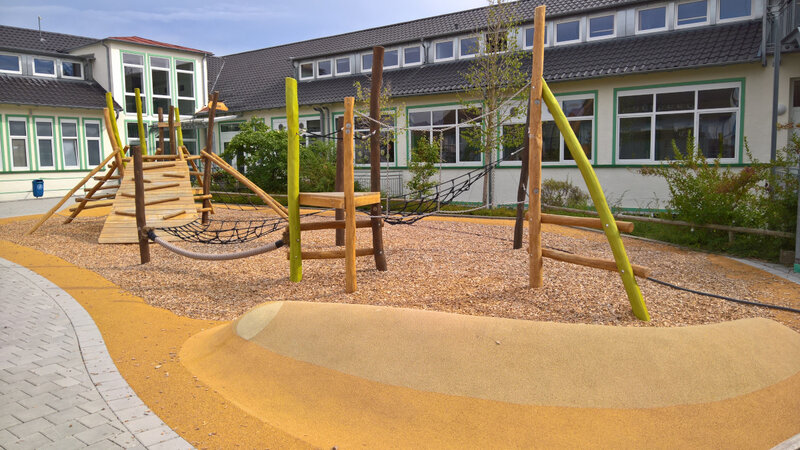 Climbing facility in the playground